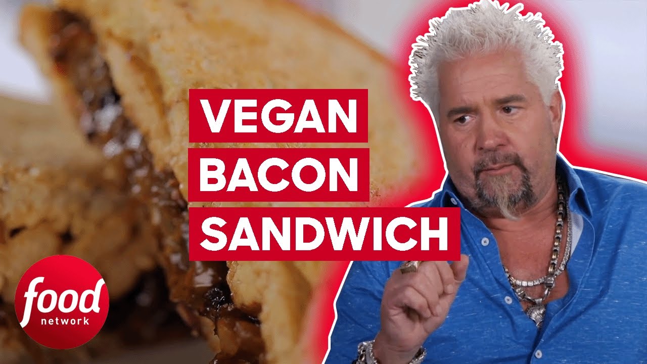 Guy Goes CRAZY For This Plant-Based Bacon Cheddar Melt! | Diners, Drive-Ins & Dives