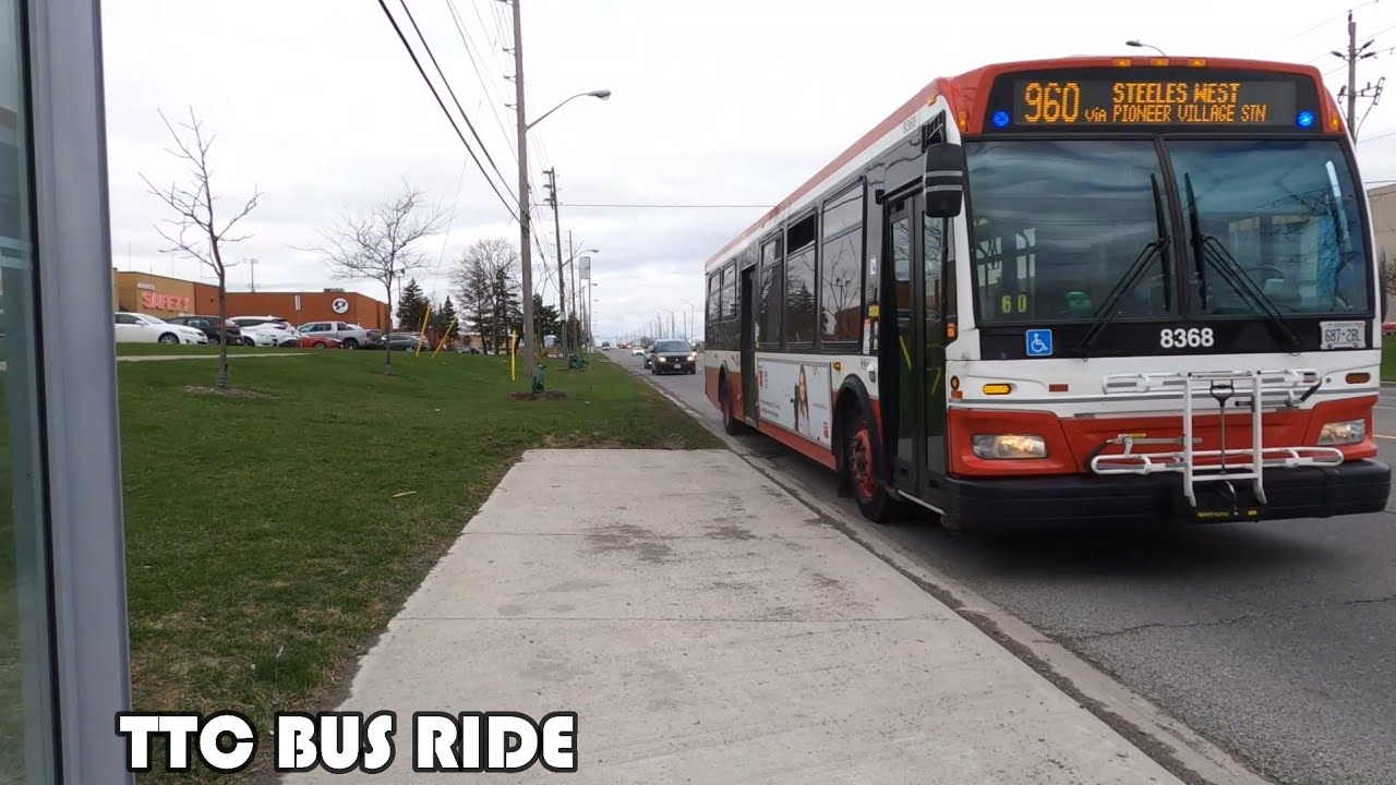 Steeles West Express Route | TTC Route 960 Bus Ride From Martin Grove To Finch Station