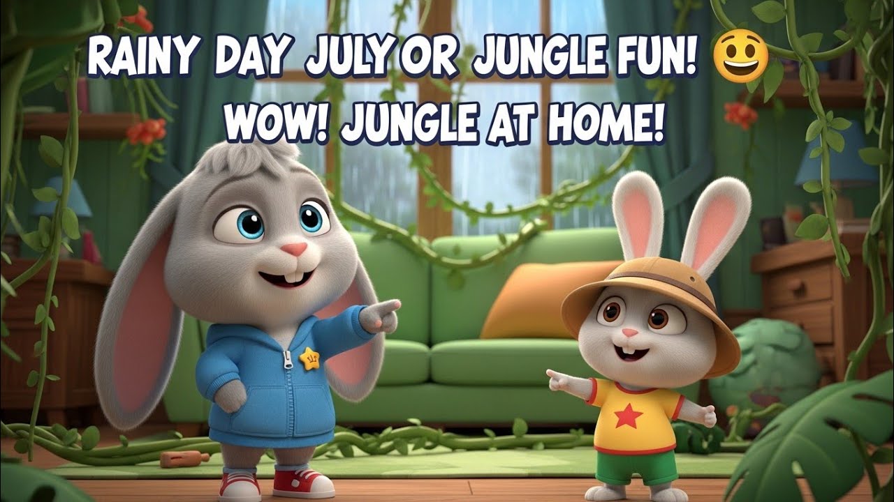 Max & Ruby 🐰Rainy Day Jungle Adventure ☔🌿 | Indoor Jungle Fun 