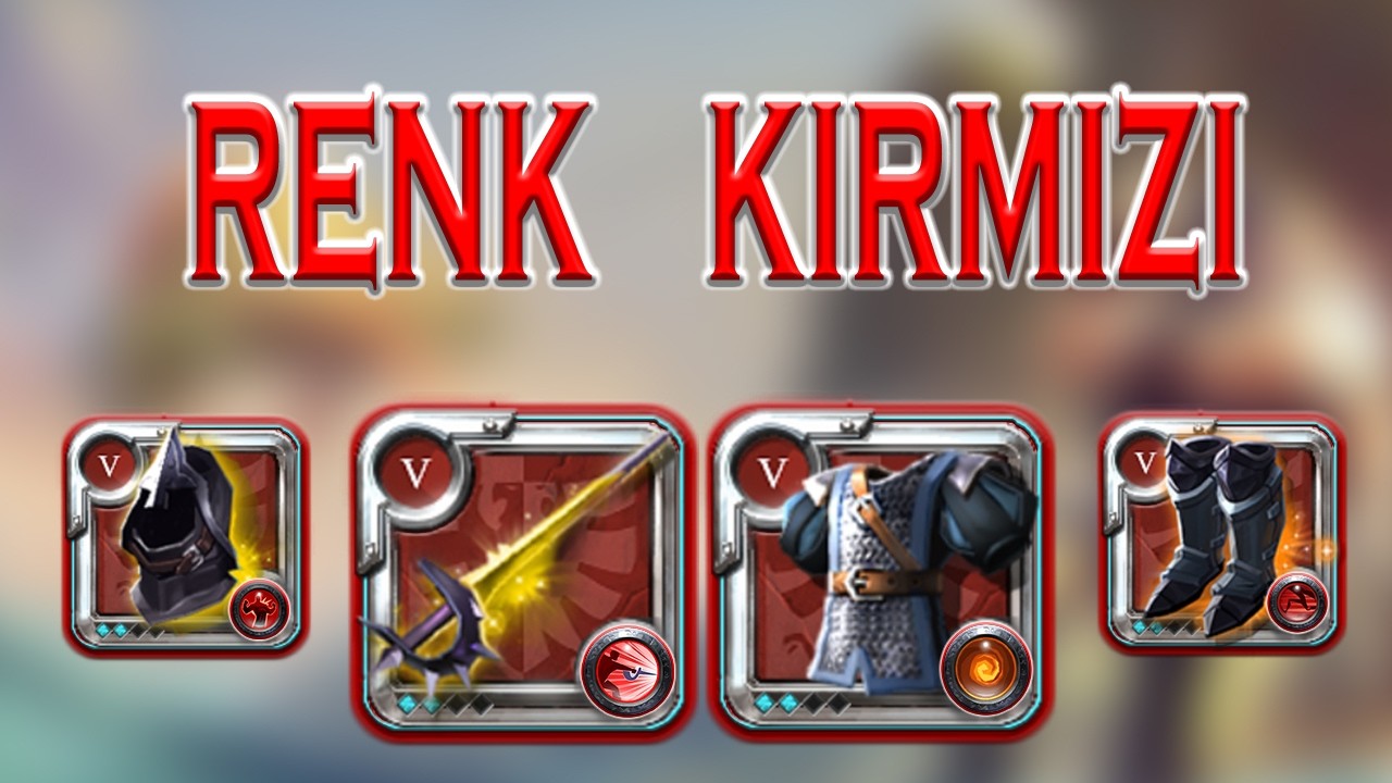 Yeni Seri RENK SERİSİ! Tüm Set Tüm Yetenekler Tek RENK: KIRMIZI! - Albion Online Türkçe