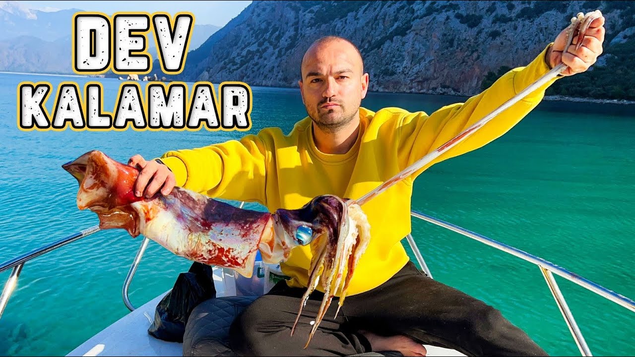 DEV KALAMAR YAKALADIM YEDİM - Denizde Tek Başıma