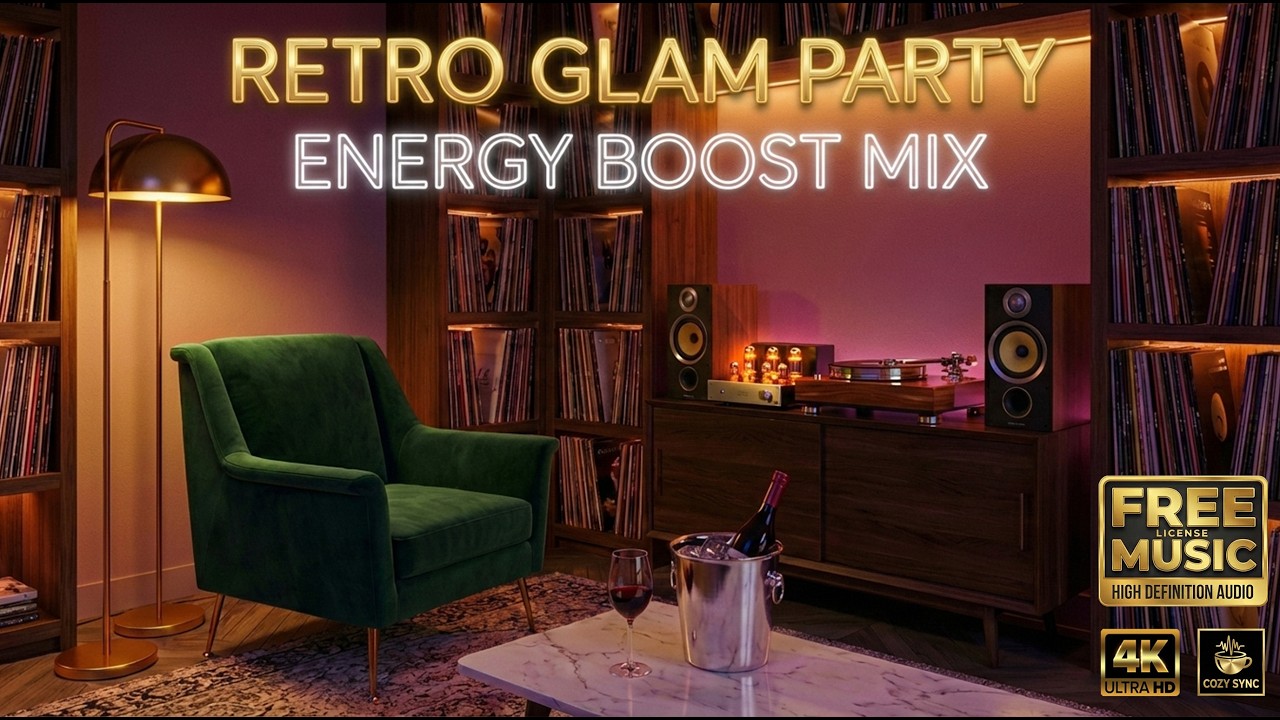 Retro Glam Party 🥂 Energetic Disco Mix to Boost Your Mood [4K]