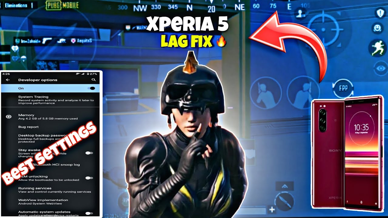 Sony Xperia 5 lag fix  in 2024🔥 |  developer option settings  | no lag | pubgmobile | mr venom
