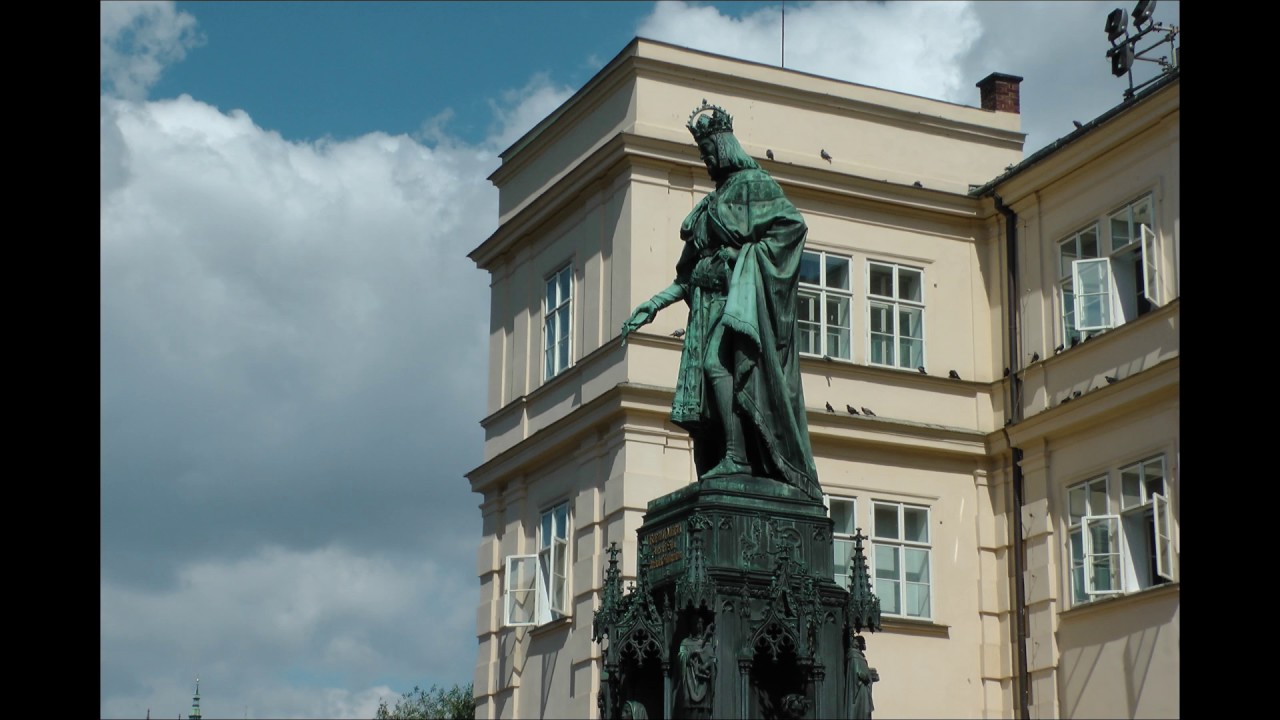 statue of King Charles IV at Knights of the Cross Square near Charles Bridge, Prague, CZ