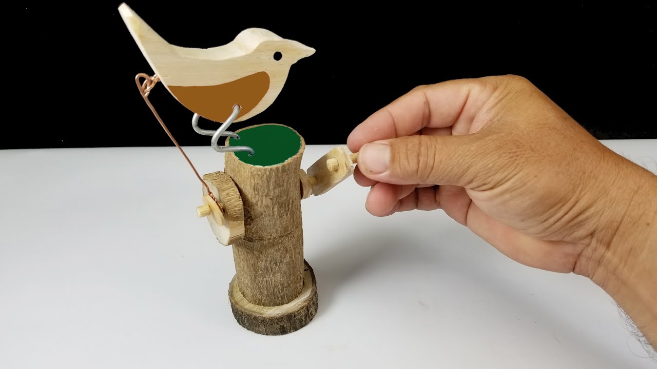 Make a Wooden Sparrow Singing Automata