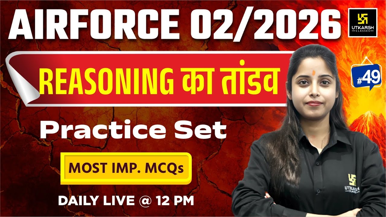 Airforce 2025 | Reasoning | Practice Set | Utkarsh Defence Academy | Priya Ma'am