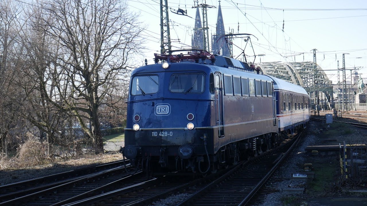 Eisenbahnverkehr in Köln Messe Deutz mit ICE 4 BR 401 402 403 406 412 101 110 482 185  143 146 460