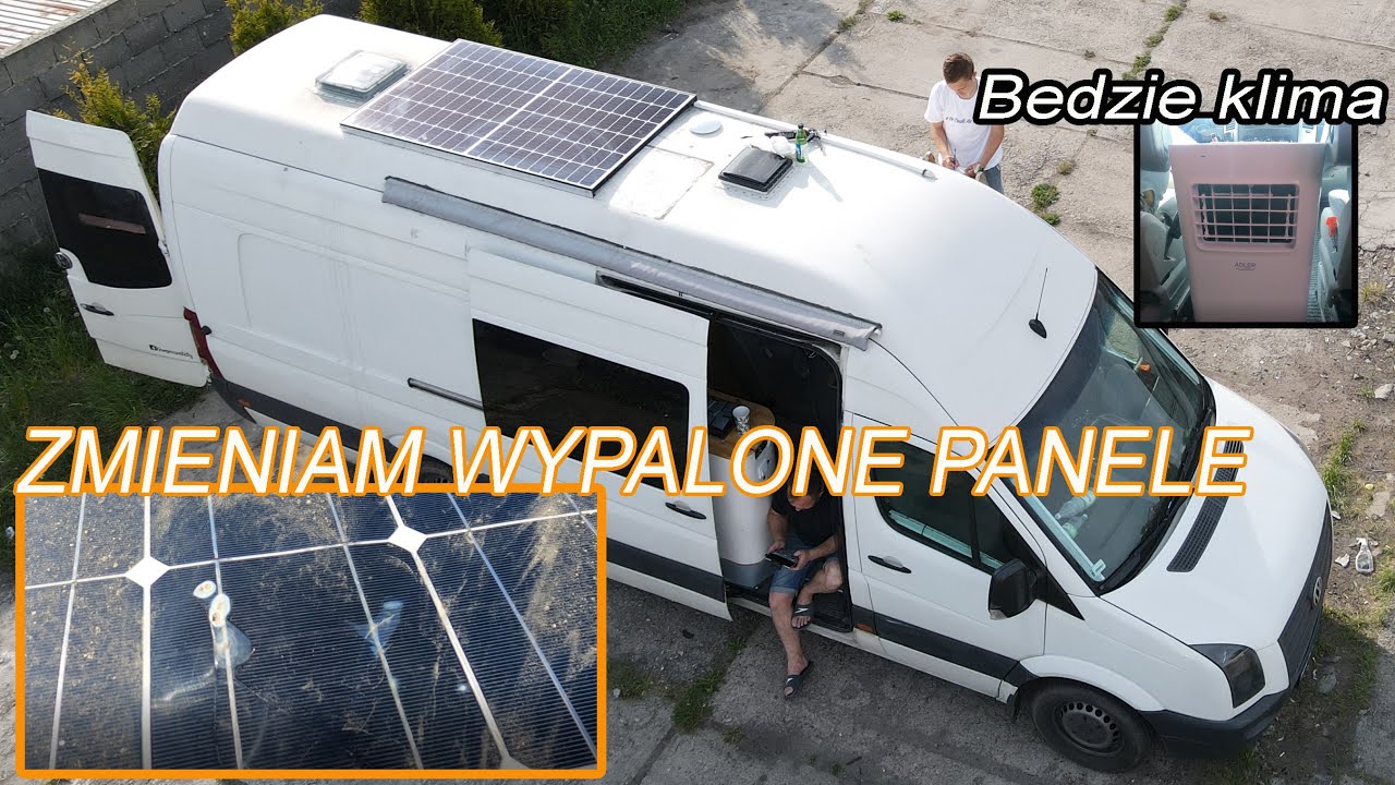 Wymieniam panele fotowoltaiczne - test klimy stacjonarnej i suszarki do kampera -