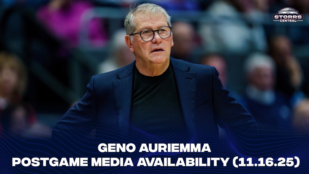 Доступность медиаматериалов после игры Geno Auriemma — 16.11.25