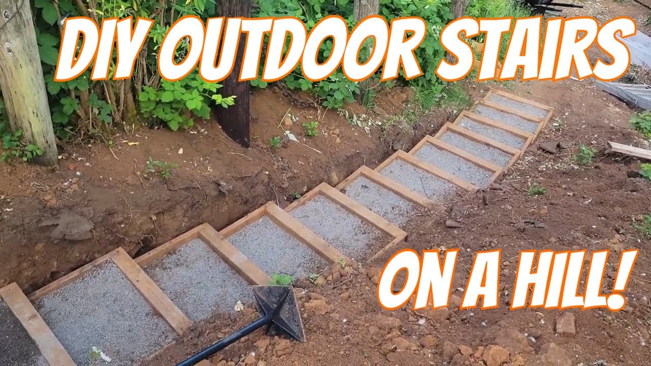 Building DIY Outdoor Steps on a Slope or Hill | Timber Landscape Garden Stairs
