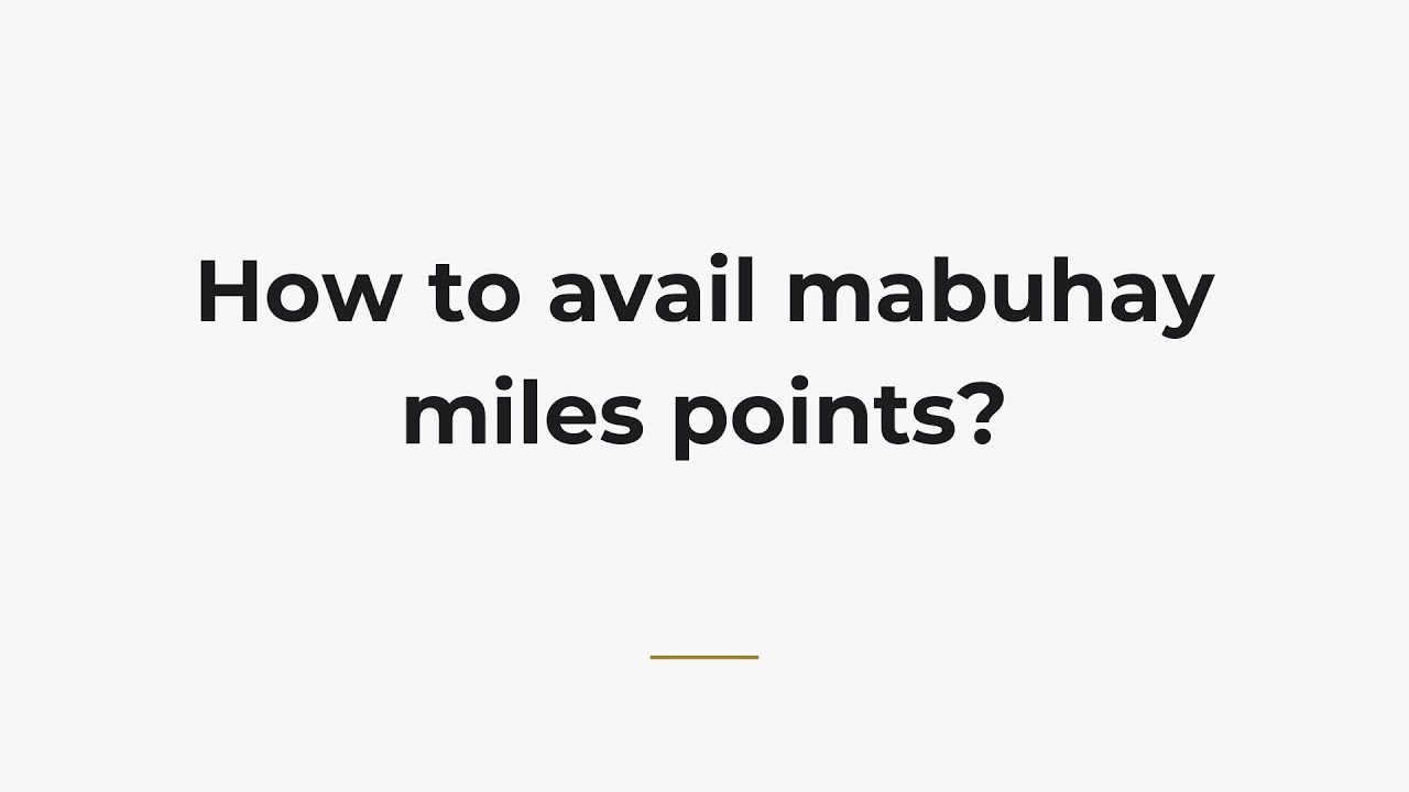 Как использовать баллы Mabuhay Miles?