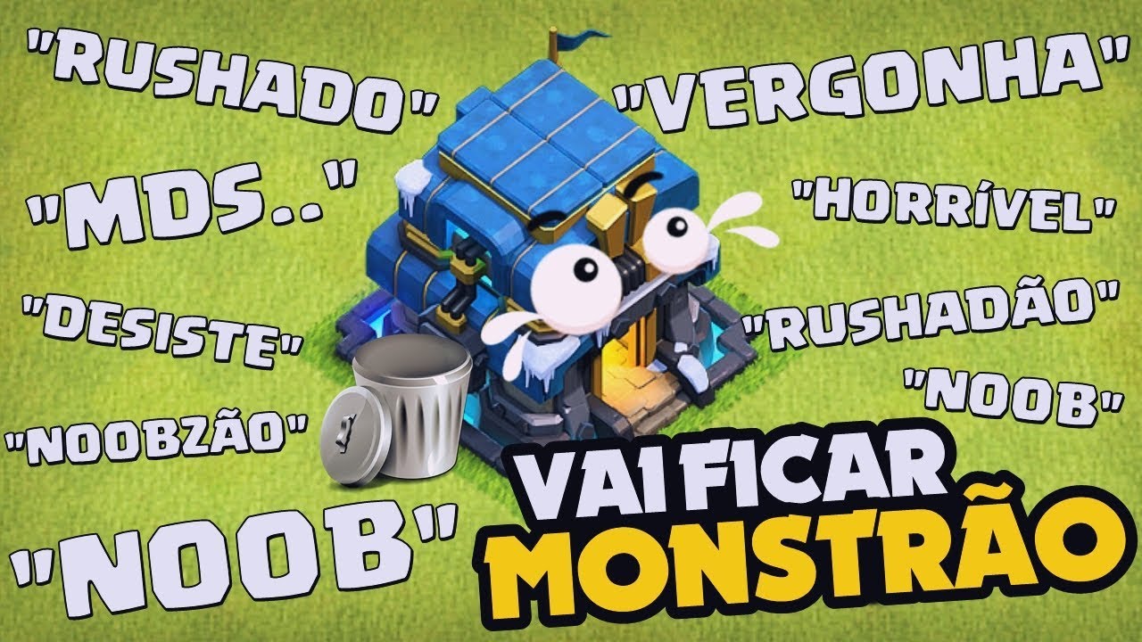 E AI.. FOI NOOB PRA RUSHAR? AGORA ENGOLE O CHORO E VAMO UPAR! CLASH OF CLANS