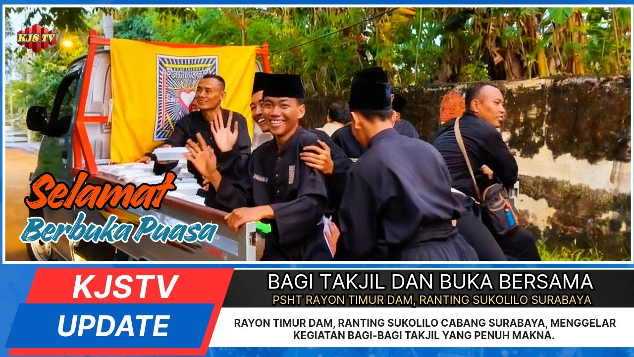 🇮🇩 PSHT Rayon Timur DAM Ranting Sukolilo Surabaya Bagi-bagi Takjil dan Buka bersama
