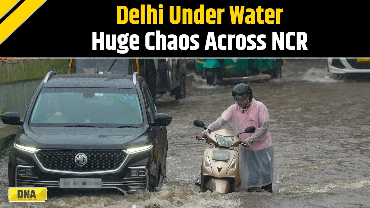 Delhi News: Rain Triggers Massive Chaos; NCR Chokes Under Heavy Traffic, Waterlogging | Delhi Rain