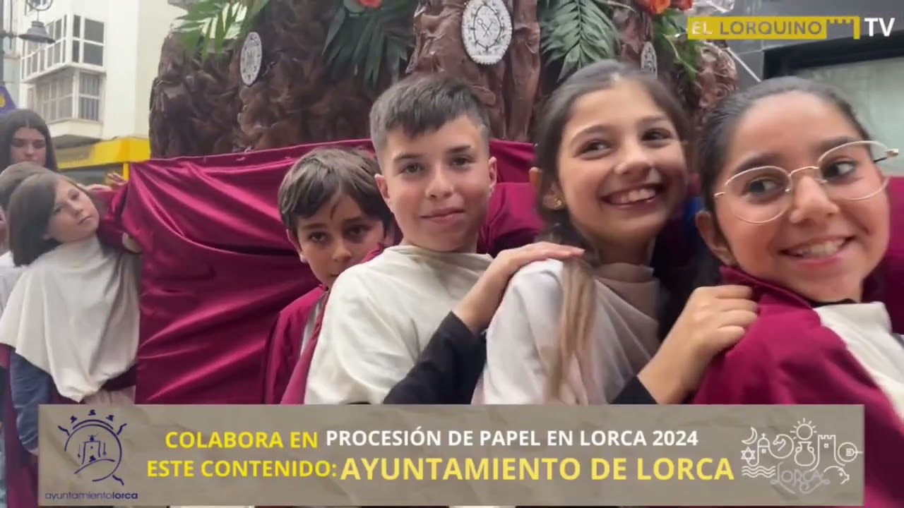 Paso Azul en la Procesión de Papel de Lorca 2024