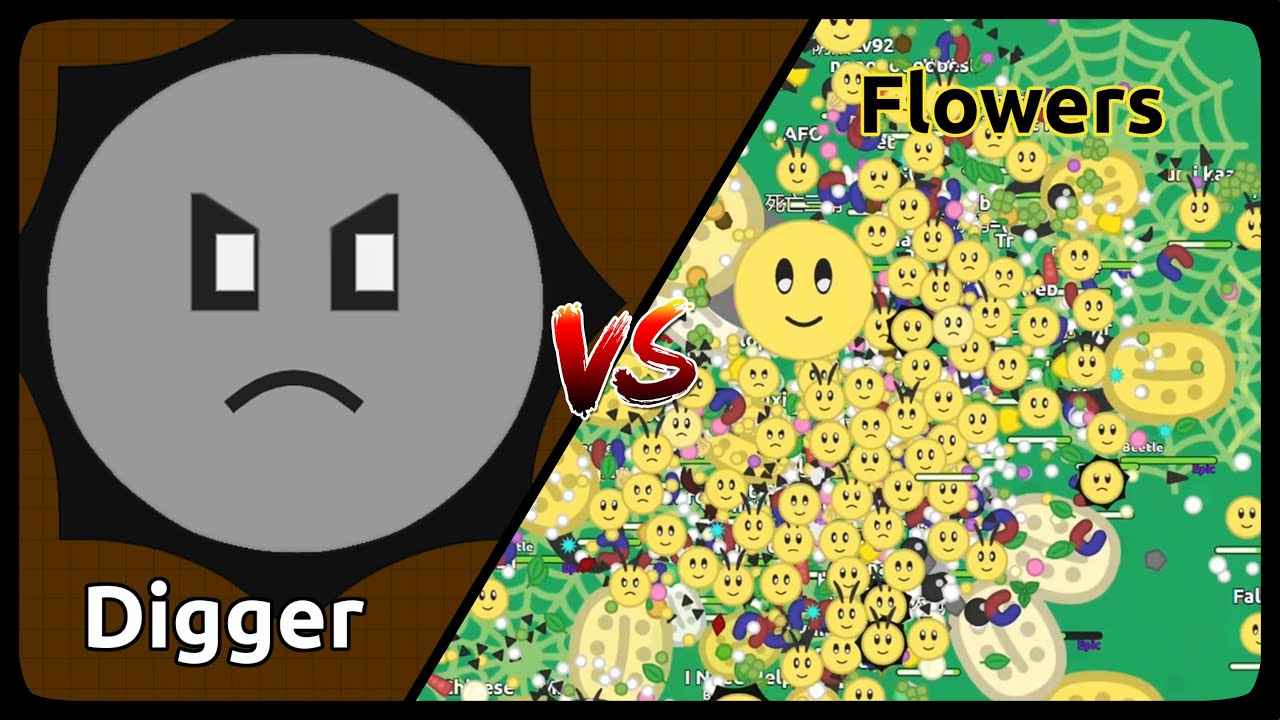 The biggest battle ever in Florr.io: Digger vs Flowers