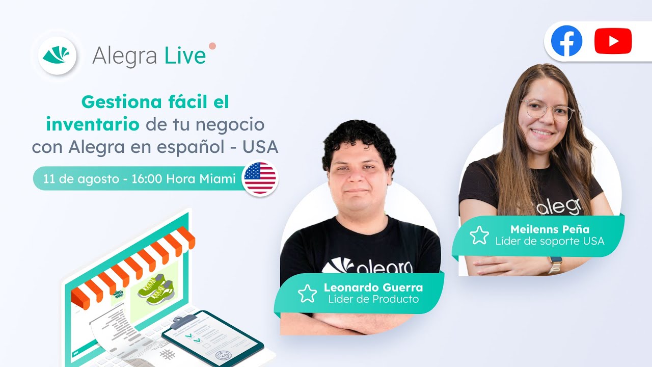 🇺🇸 Alegra Live - Gestiona fácil el inventario de tu negocio  con Alegra en español USA 🇺🇸