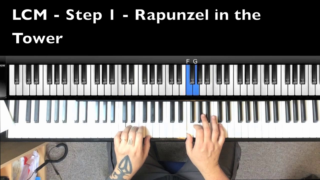 LCM piano - Step 1 - rapunzel in the tower