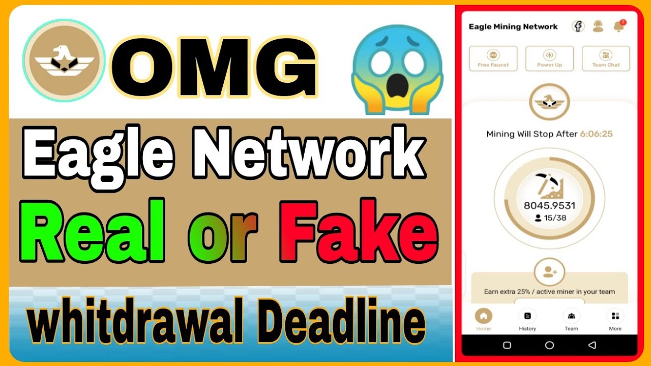 Eagle Network Real or Fake || Eagle Network whitdrawal Open|| Eagle Network Deadline ||Eagle Network