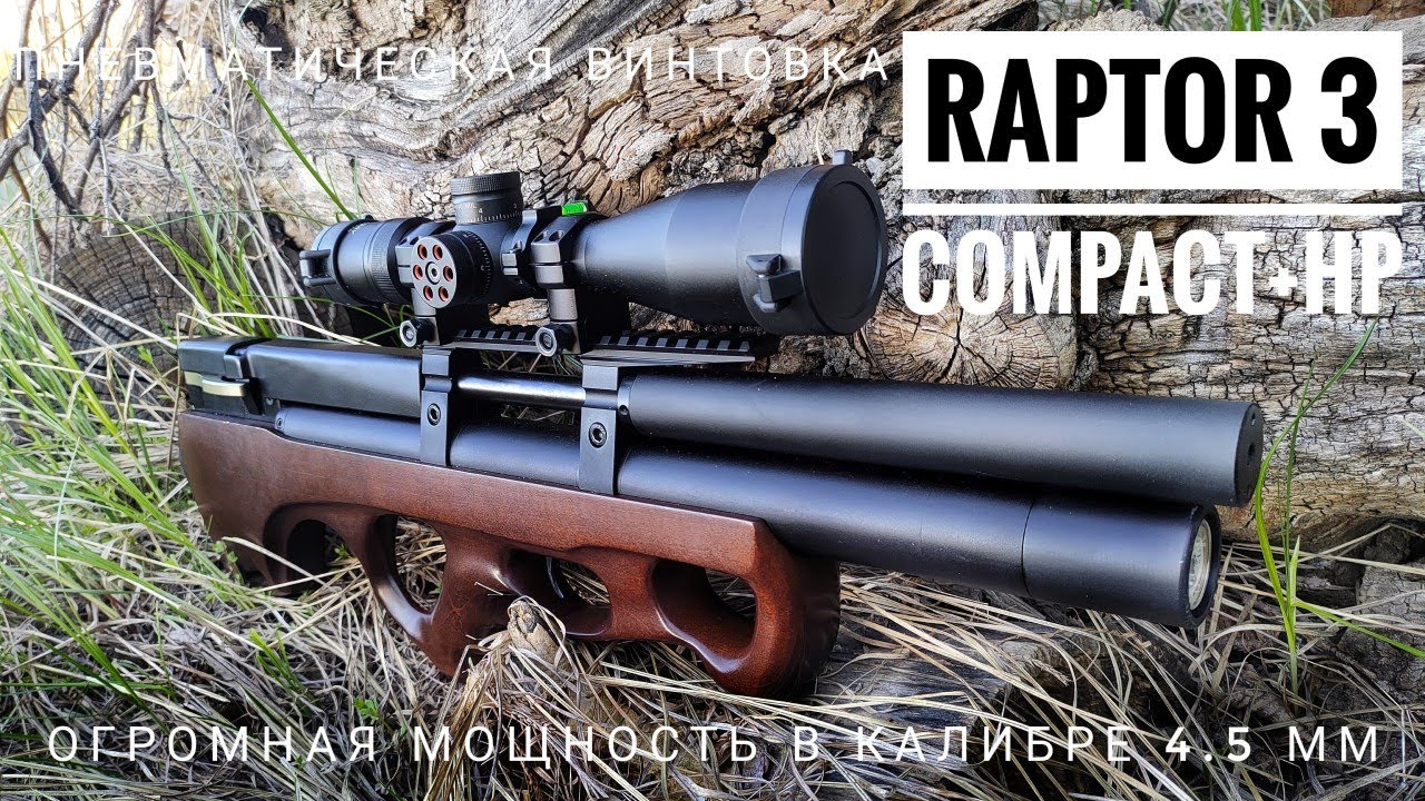 Мощная пневматическая винтовка Raptor 3 Compact+ HP. Отстрел на 25, 50 и 100 метров. Тест и обзор.