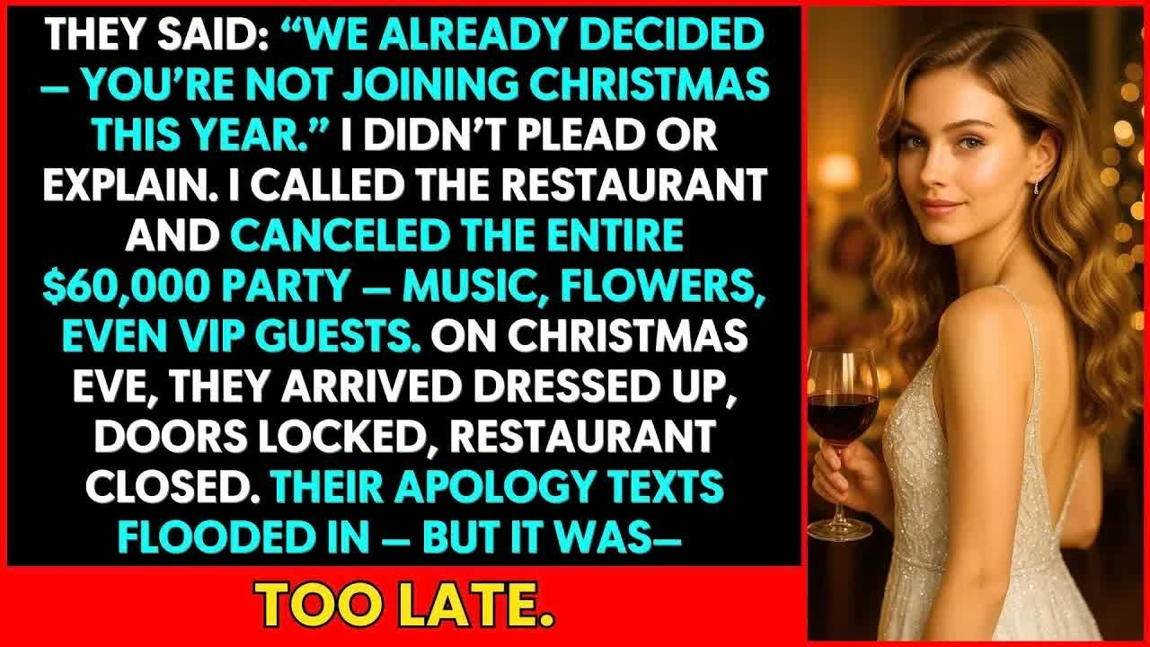 They Said： “We Already Decided — You’re Not Invited to Christmas” — So I Canceled the $60K Party