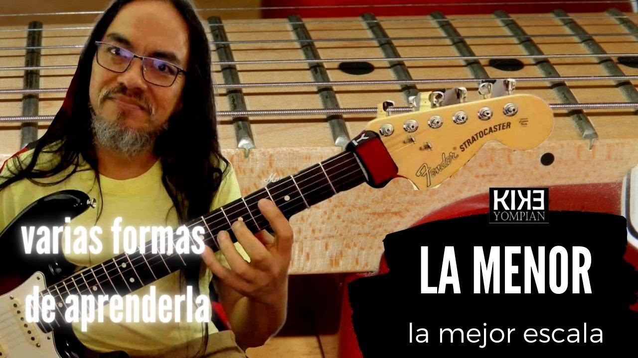 Escala de La menor y varias técnicas de aprenderla