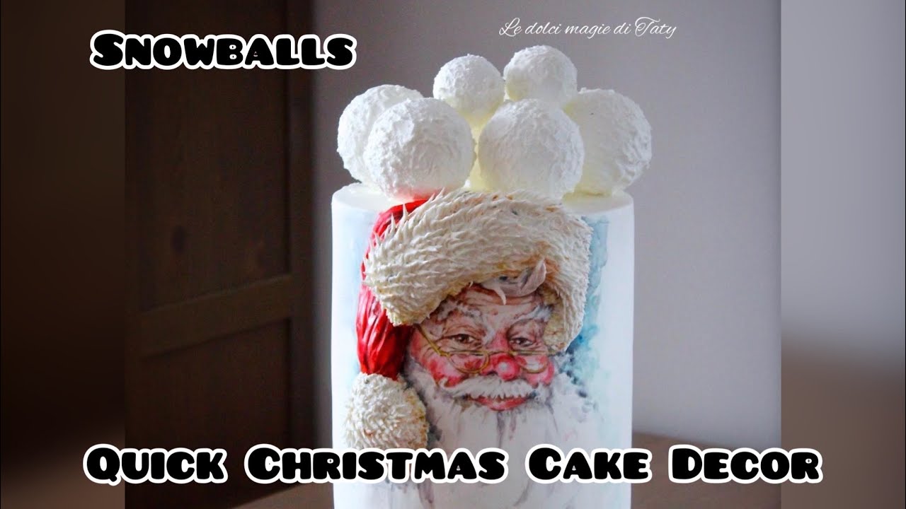 SNOWBALLS.QUICK CHRISTMAS CAKE DECOR