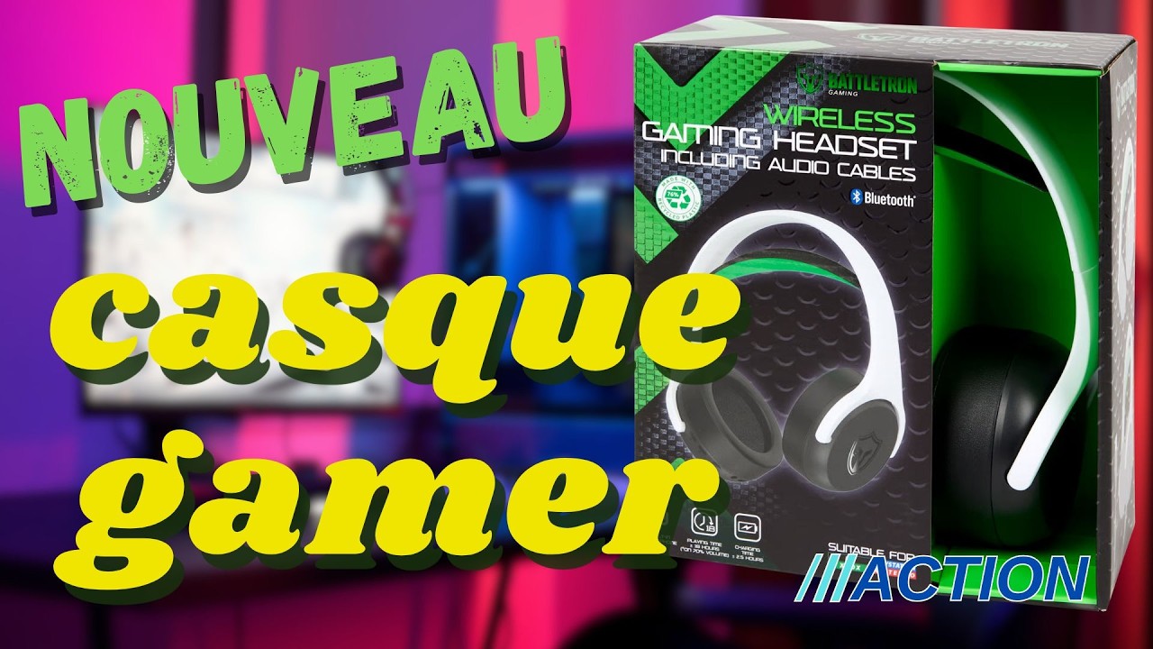 Test COMPLET du Nouveau CASQUE gaming SANS FIL Batlletron de chez action, BANGER ?