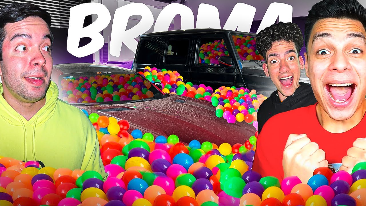 LLENO LOS COCHES EXÓTICOS DE MIS AMIGOS CON 10,000 PELOTAS DE COLORES Y ASÍ REACCIONARON *broma*
