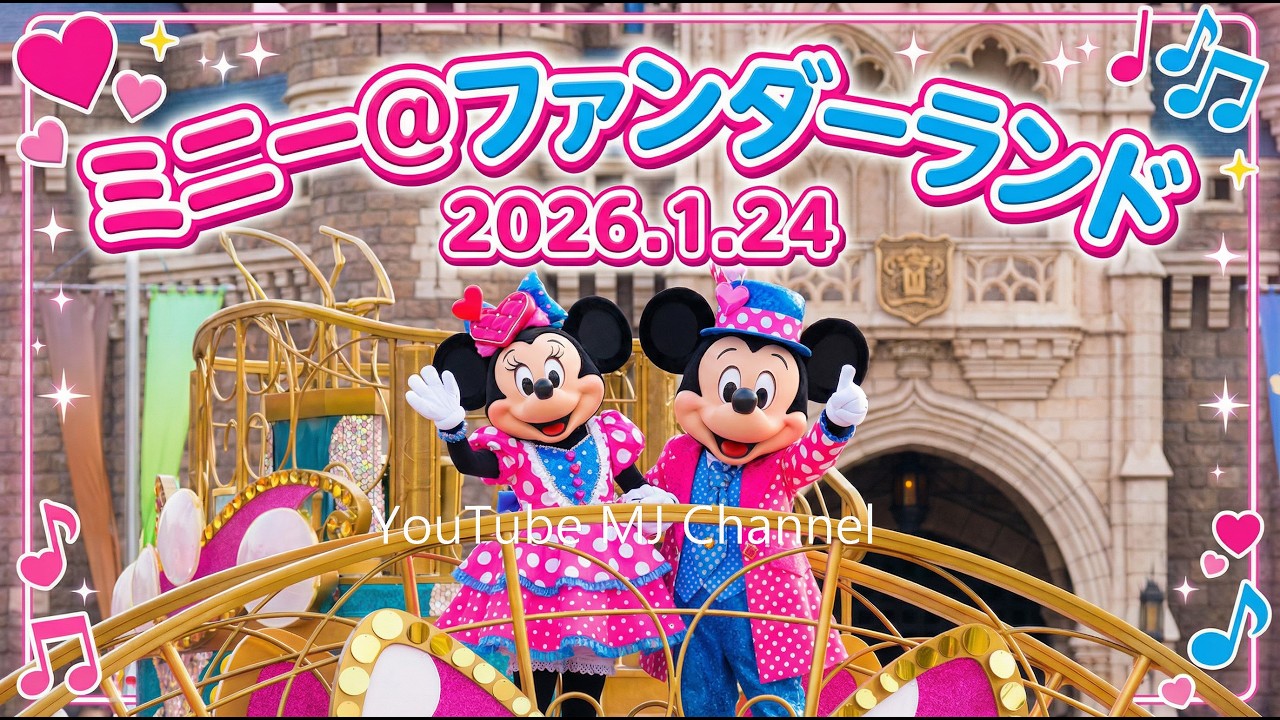 これを観なきゃ一生の損。ピンクに染まったパークが最高にハッピーすぎた！ミニー＠ファンダーランド 2026.1.24 【東京ディズニーランド】