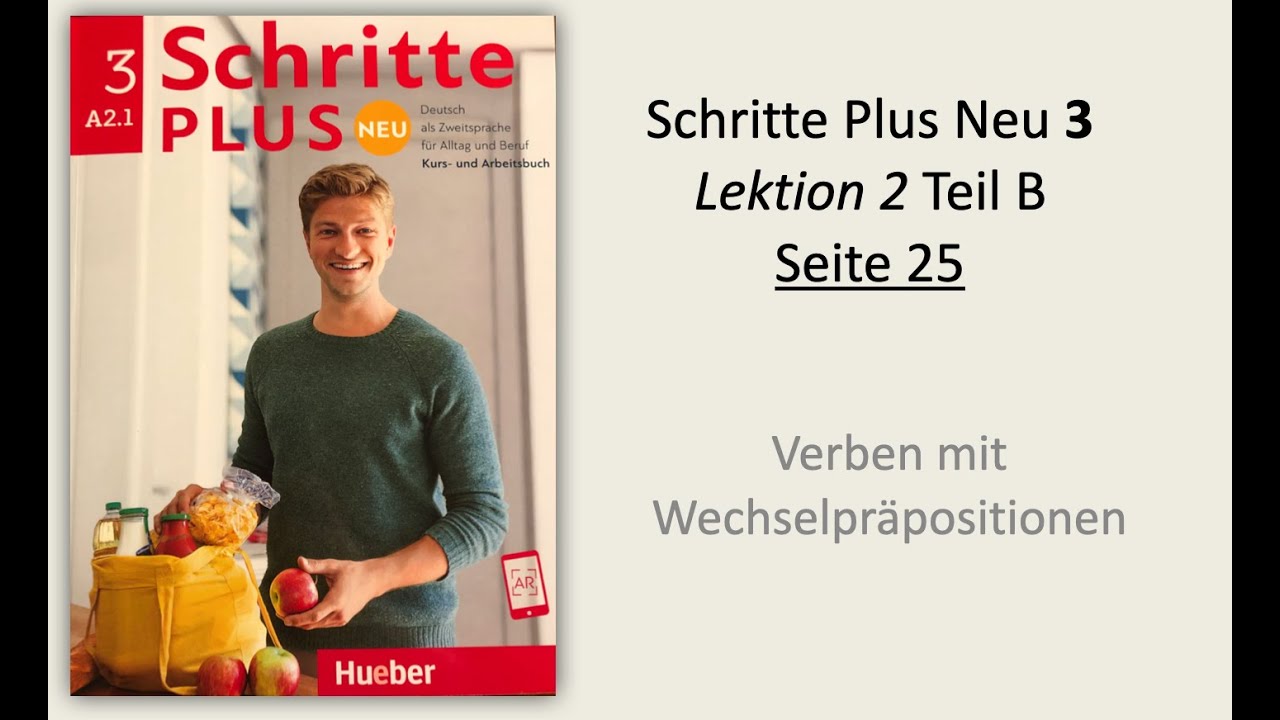 A2.1 - VERBEN MIT WECHSELPRÄPOSITIONEN(TEIL 2): STELLEN-STEHEN usw. Schritte Plus Neu 3, L.2, Teil B