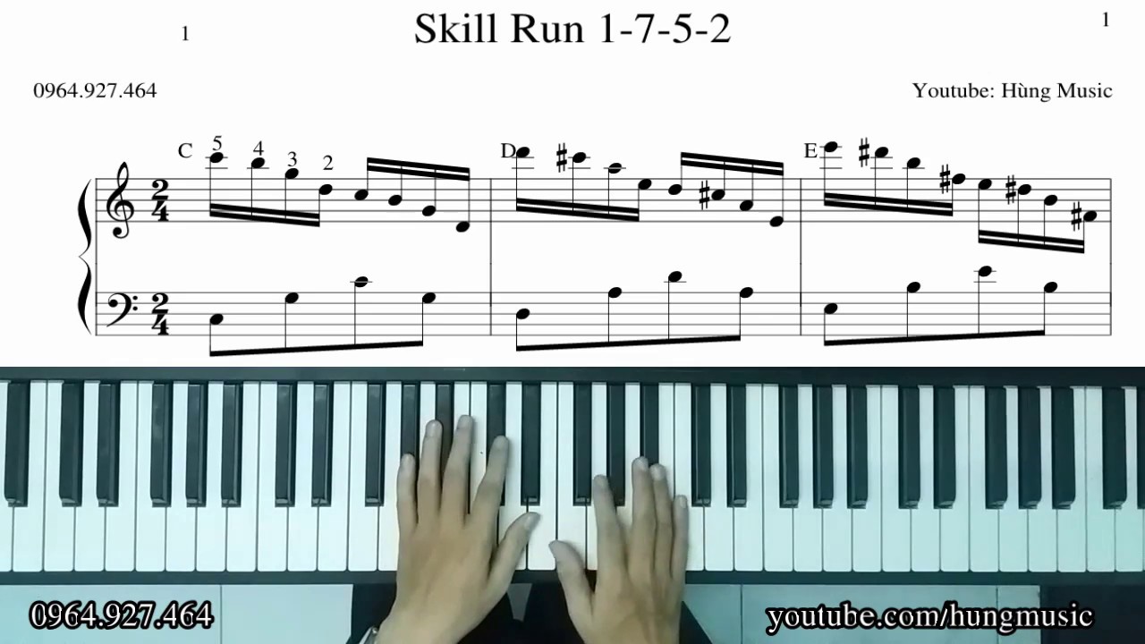 Hướng dẫn kỹ thuật fill - lead ngón trong đệm hát piano | Hung music