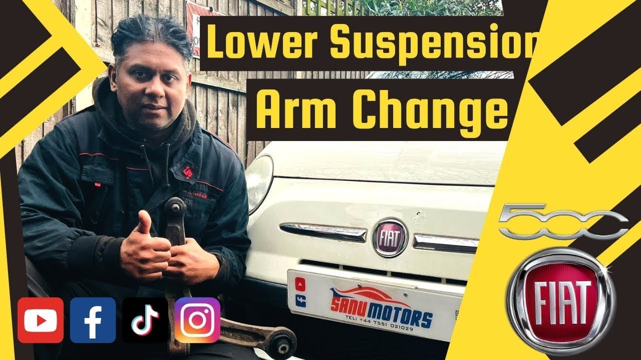 How to change suspension arm FIAT 500 | Front control arm change ABARTH 500|Sanu Motors With Charlie