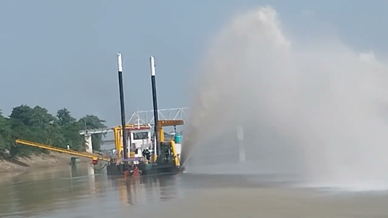 Dredger in action