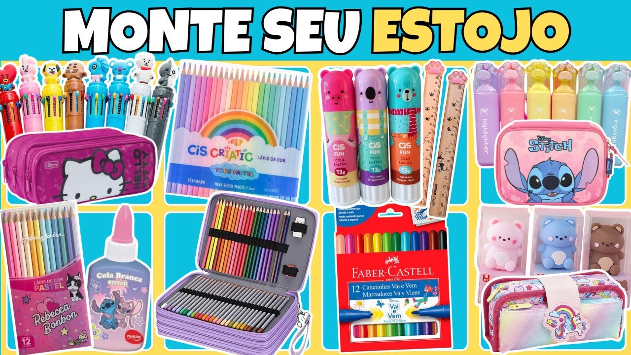 ✨✏️ MONTE SEU ESTOJO DOS SONHOS! | Jogo das Escolhas! #materialescolar2026