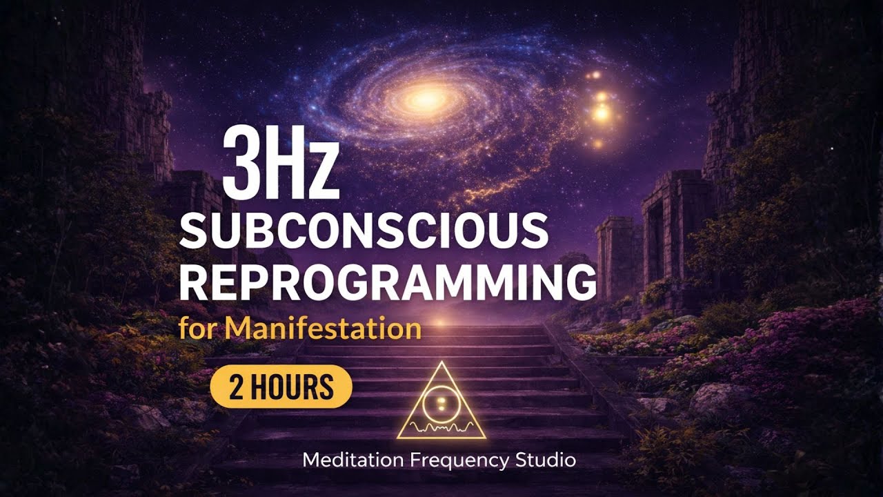 Manifest While You Sleep | 3Hz Subconscious Reprogramming | Binaural Beats Meditation Sleep Music