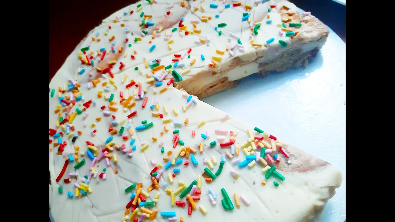 TARTA DE GALLETAS Y CHOCOLATE BLANCO | tarta de cumpleaños fácil