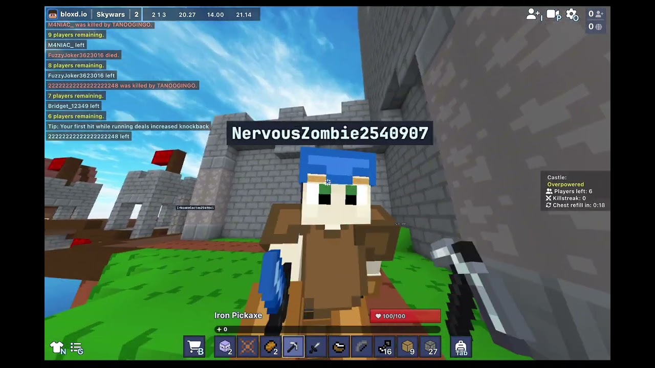 how to trap anybody in bloxd.io skywars easy