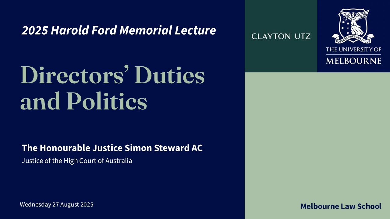 2025 Harold Ford Memorial Lecture