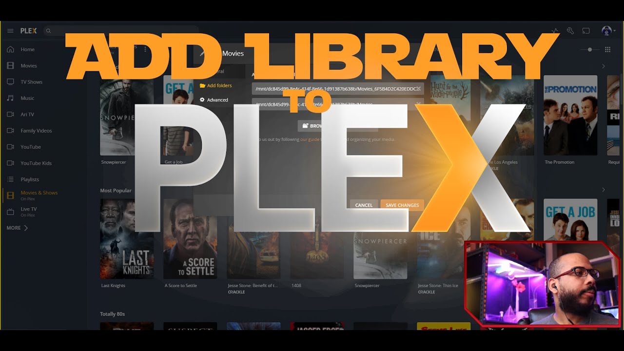 Медиасервер PLEX Добавить библиотеку, ЛЕГКИЙ УРОВЕНЬ