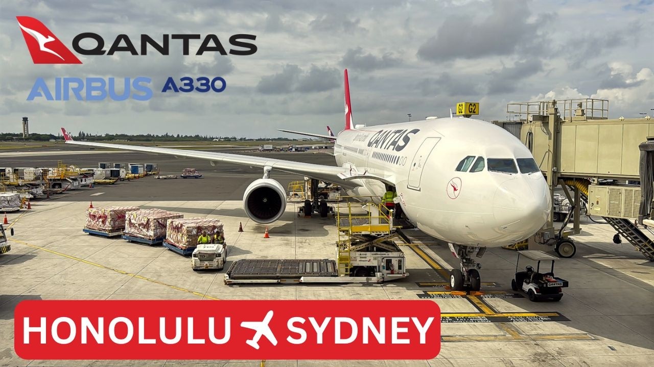 QANTAS AND FINNAIR in ONE AIRCRAFT? | QANTAS Airbus A330-302 | QF104 | Honolulu to Sydney | Economy