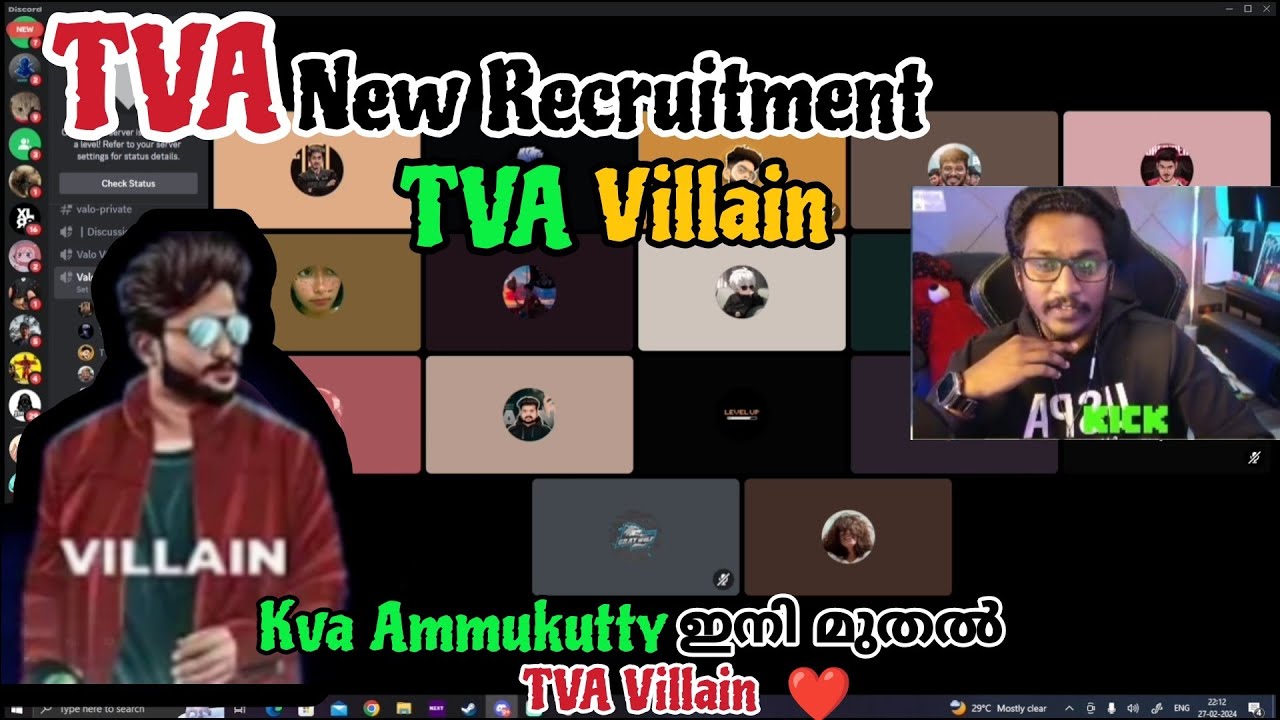 TVA New recruitment 🔥KVA Ammukutty ഇനി മുതൽ TVA villain 👀❤️@eaglegamingop #tva #kva