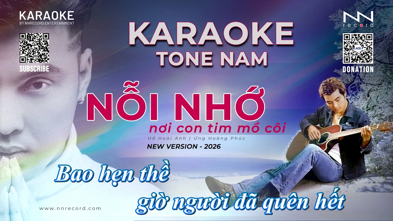 KARAOKE Nỗi Nhớ Nơi Con Tim Mồ Côi Tone Nam | New Version 2026 Beat Chuẩn