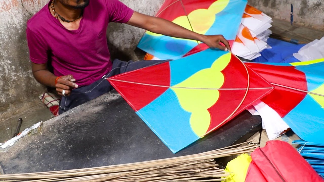 1000 Years Old Traditional Khambhat's Kite Making Factory | Kite Making Process