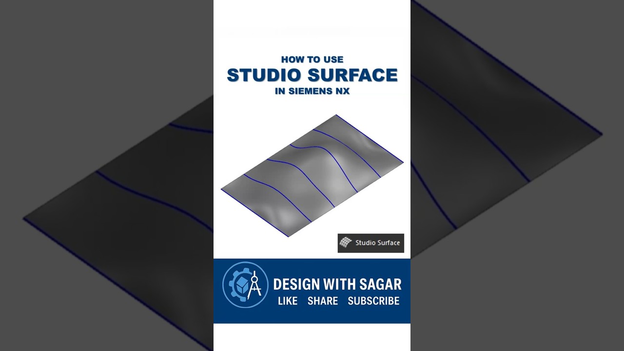 How to Use Studio Surface in NX | Siemens NX Advanced Surface Tutorial #designwithsagar #cadtutorial
