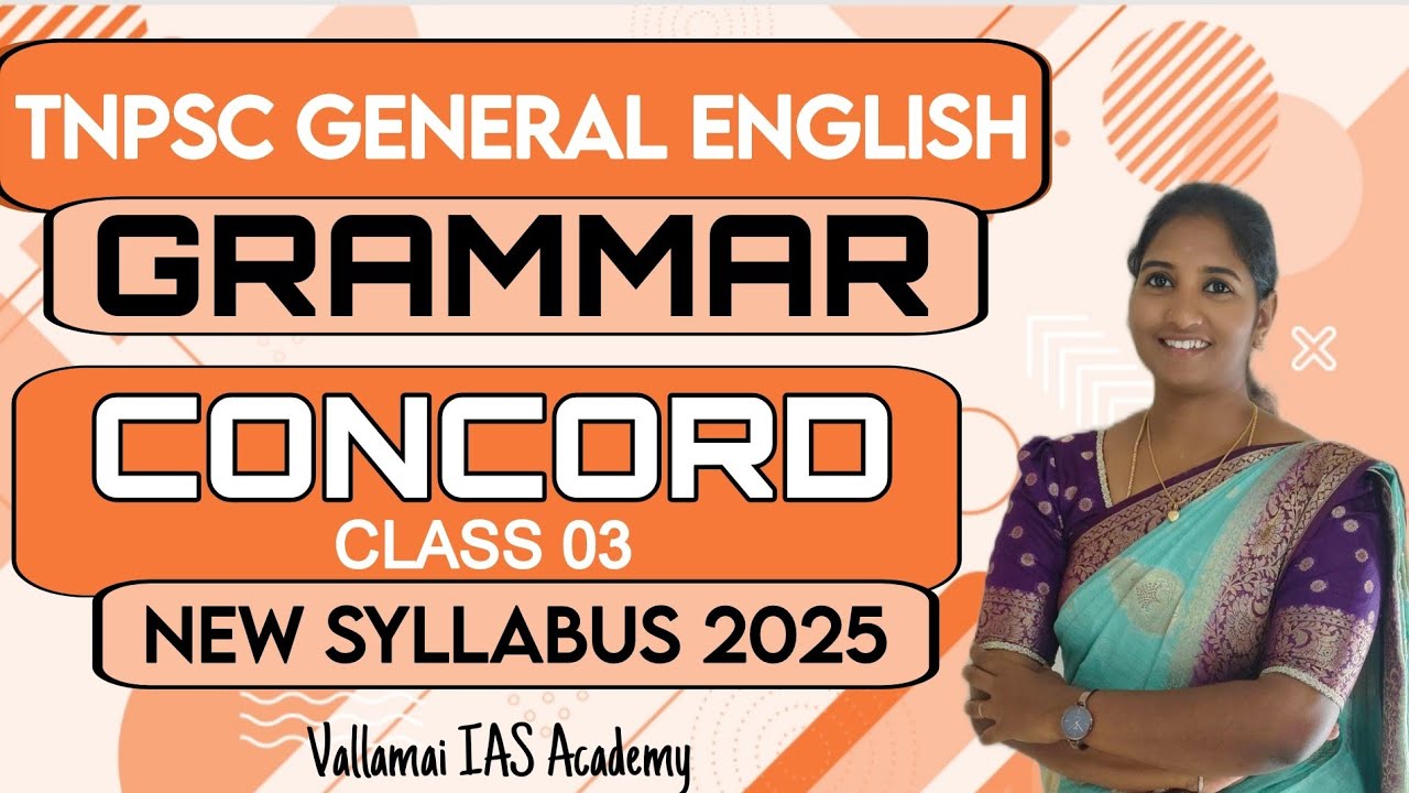 Concord English Grammar in tamil | TNPSC General English for Group 2/2A, SSC | Vallamai IAS Academy