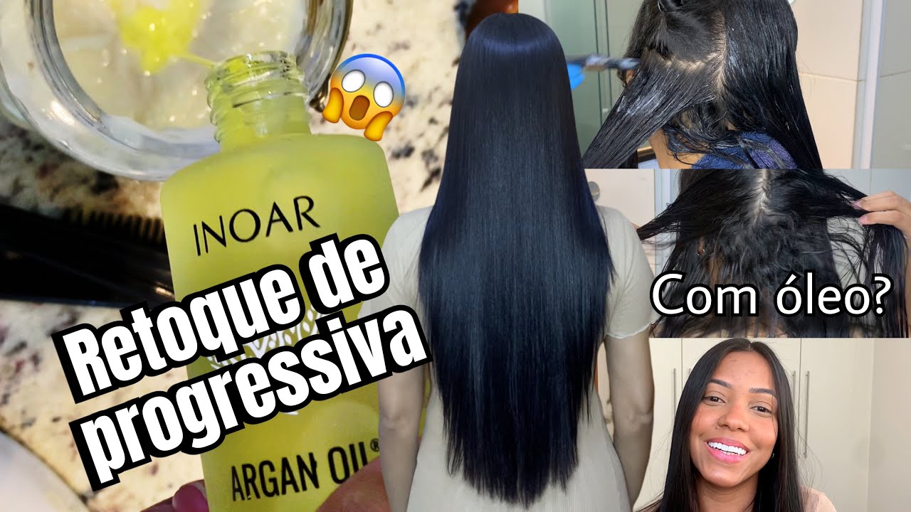 RETOQUE DE RAIZ COM PROGRESSIVA EM CASA | COLOQUEI ÓLEO NA PROGRESSIVA 😱