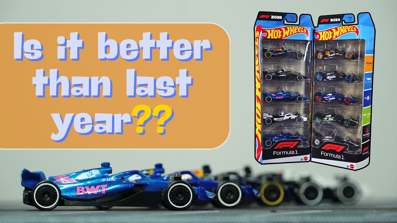 Распаковка нового набора Hot Wheels Formula 1 из 5 машинок и сравнение.
