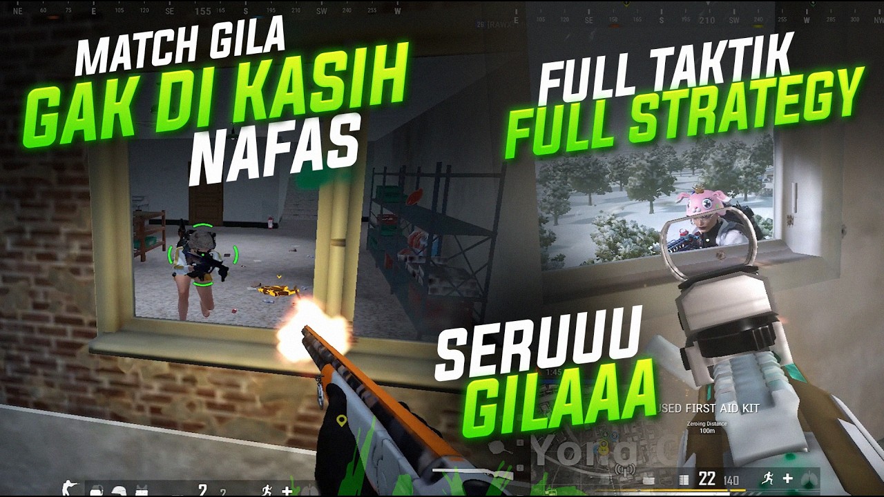 GAK DI KASIH NAFASSS & GAK EXPECT SE KOMPE INI !! 2 MATCH FULL TAKTIK FULL STRATEGY !! #pubg