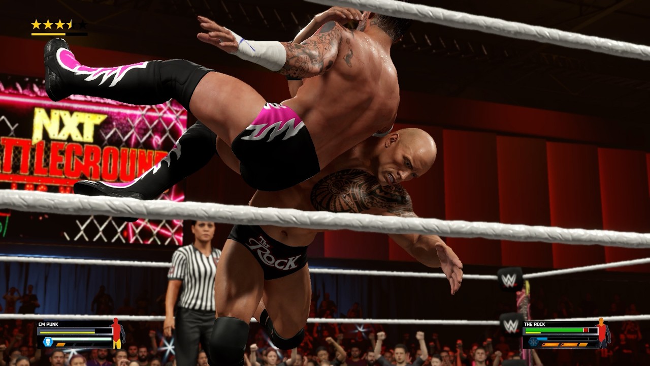 WWE 2K25 Cm Punk vs The Rock